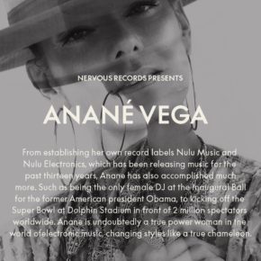 October 20 Anané at W Lounge Amsterdam by Nervous Records "What She Said"