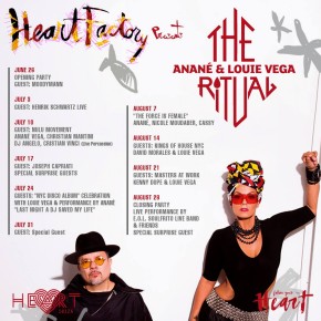 JUNE 26 AUGUST 28 THE RITUAL with ANANÉ & LOUIE VEGA AT HEART (Ibiza)