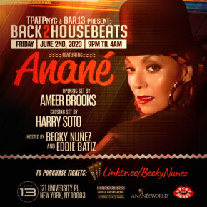 June 2 Anané at Bar13 (New York) Back2HOUSEBeats