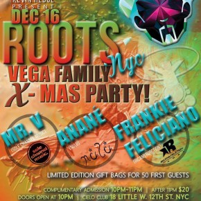 DECEMBER 16 ANANÉ VEGA at "ROOTS" - CIELO  (New York)