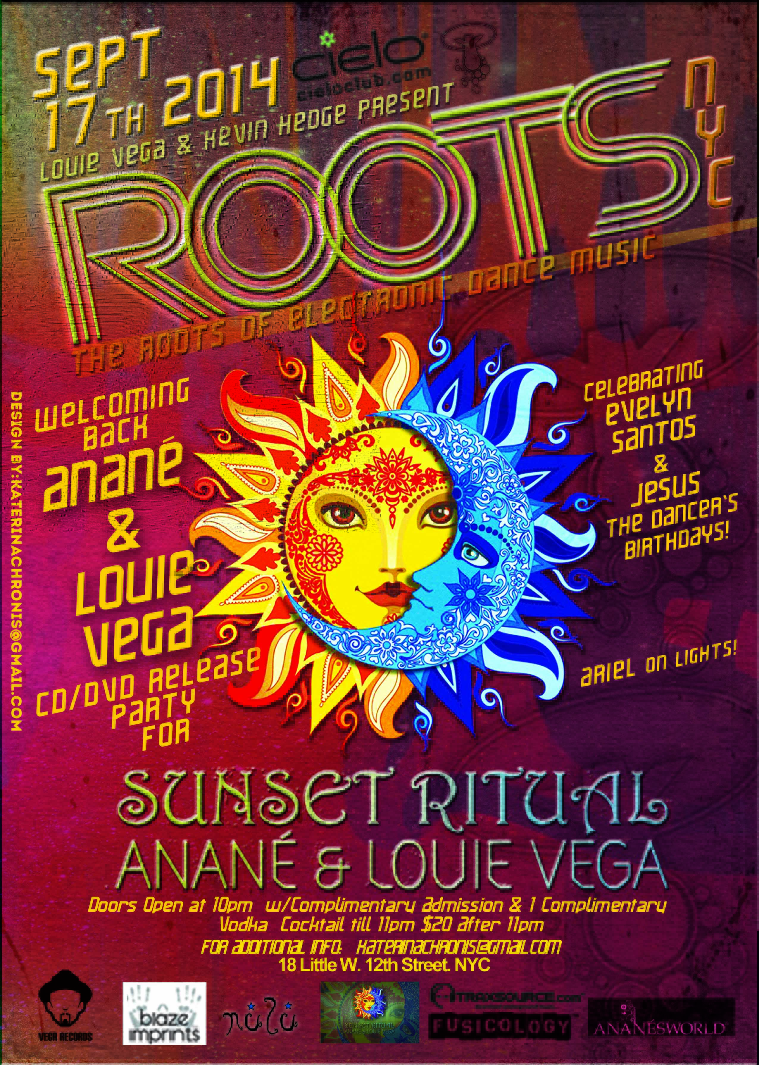 SEPT 17, 2014 ROOTS NYC SUNSET RITUAL CD DVD RELEASE PARTY