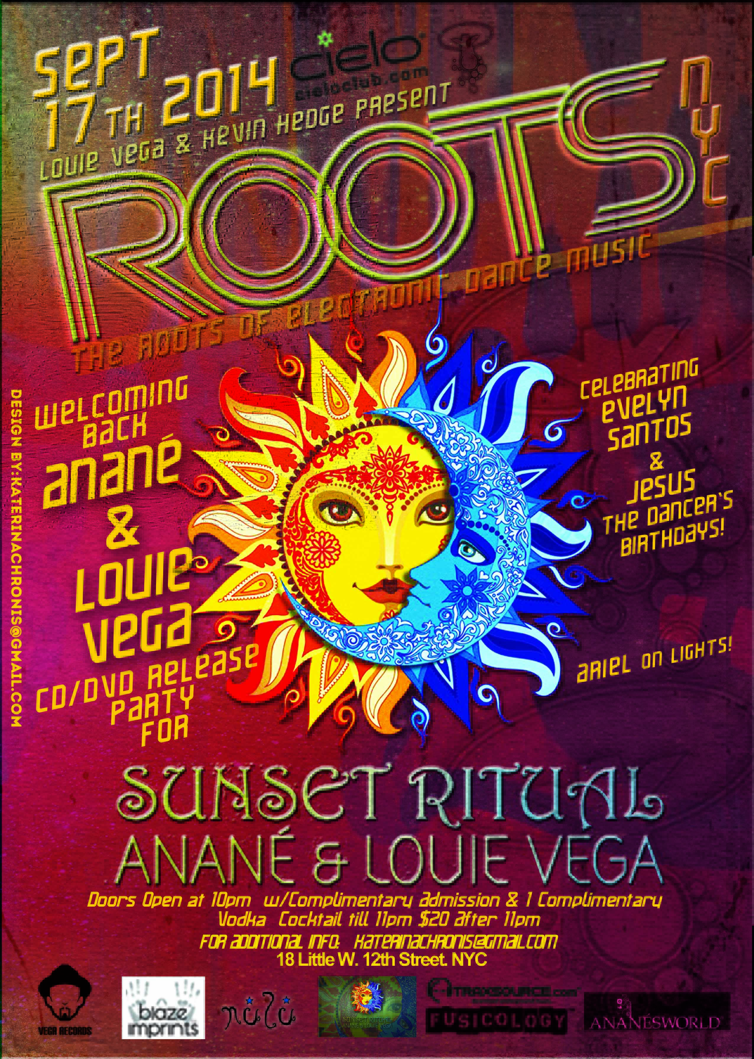 SEPT 17, 2014 ROOTS NYC SUNSET RITUAL CD DVD RELEASE PARTY