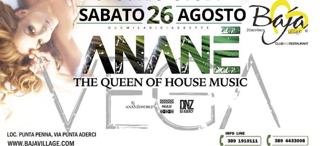 AUGUST 26 ANANÉ at BAJA VILLAGE (Vasto, Italy)