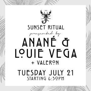 July 21 ANANÉ & LOUIE VEGA "SUNSET RITUAL" at SCORPIOS MYKONOS