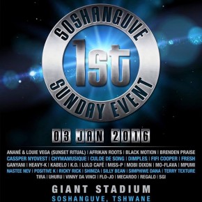 JANUARY 3 “SUNSET RITUAL” WITH ANANÉ & LOUIE VEGA at GIANT STADIUM (South Africa)