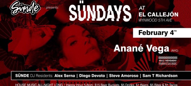 FEBRUARY 4 ANANÉ at EL CALLEJÓN (Miami)